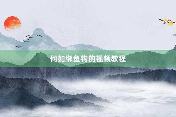 何如绑鱼钩的视频教程
